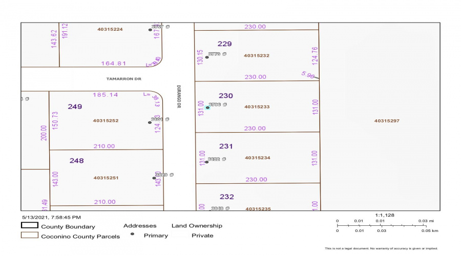 3796 Durango Dr Plat Map