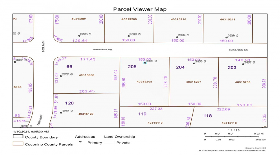 3431 Durango Plat Map
