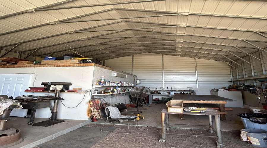 metal building garage workshop with offi