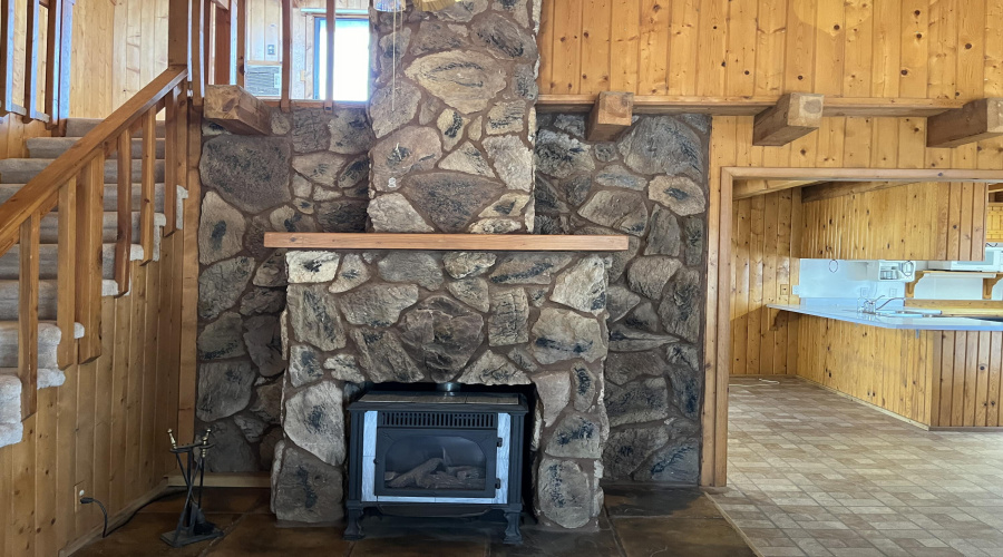 stone fireplace-propane