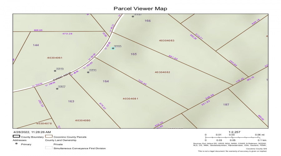3603 Sunset Ridge Plat Map