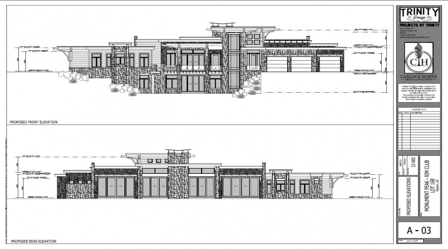 Proposed Front & Rear Elevation