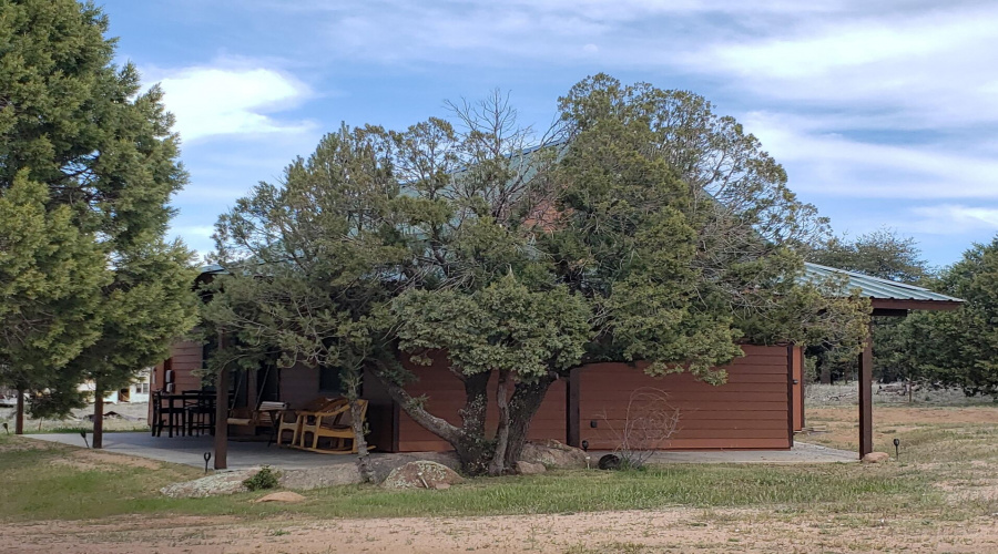 Cabin Shaded by trees