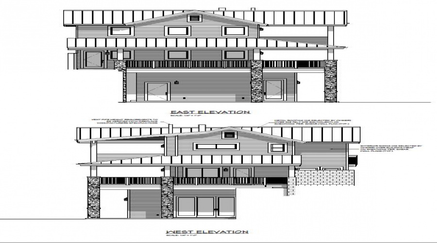 7 - Malkin Casita - East-West Elevations