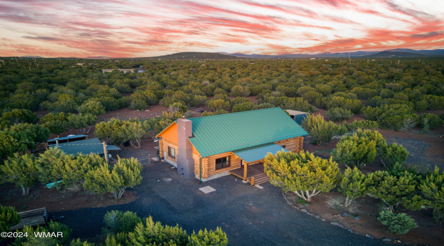 Full Log Cabin on 10+ Acres Under $600k!