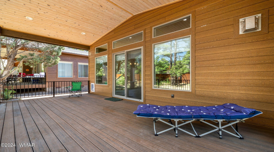 Large covered deck