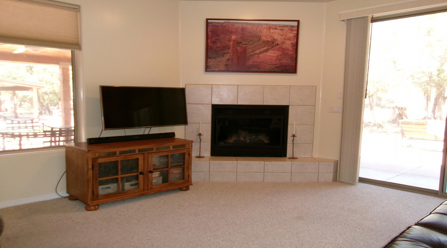 gas fireplace in the living room