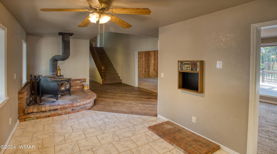 Wood-burning Stove in Foyer