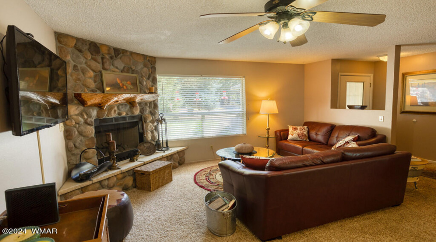 Wood Burning Fireplace in Great Room