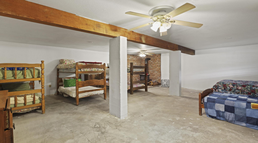 large bunkroom in finished basement