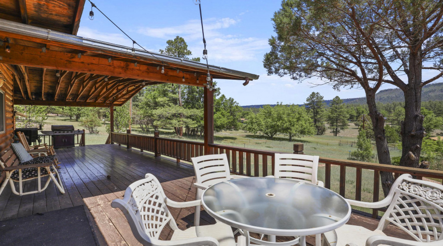 spacious back deck