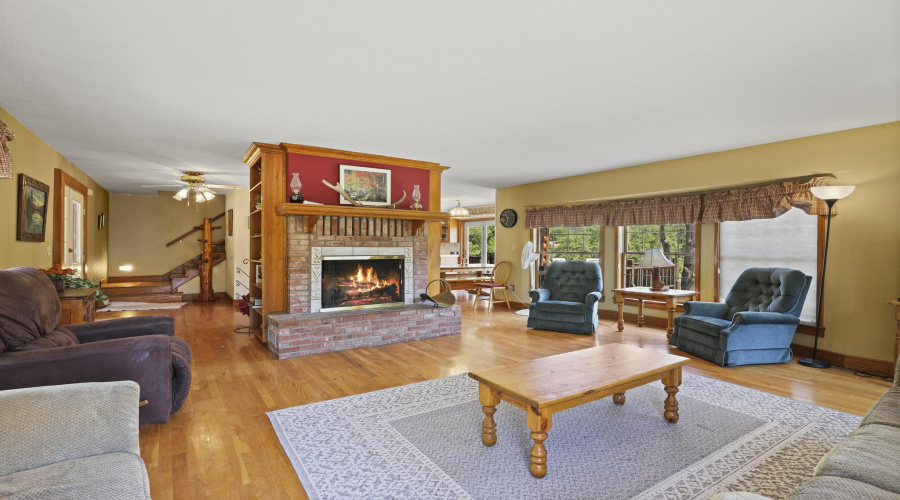 fireplace in living room