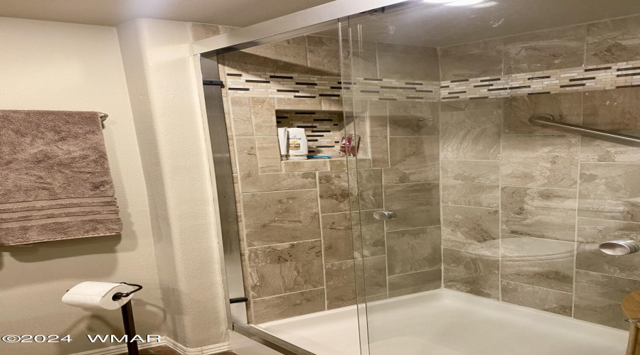 Large Tile Surround Shower