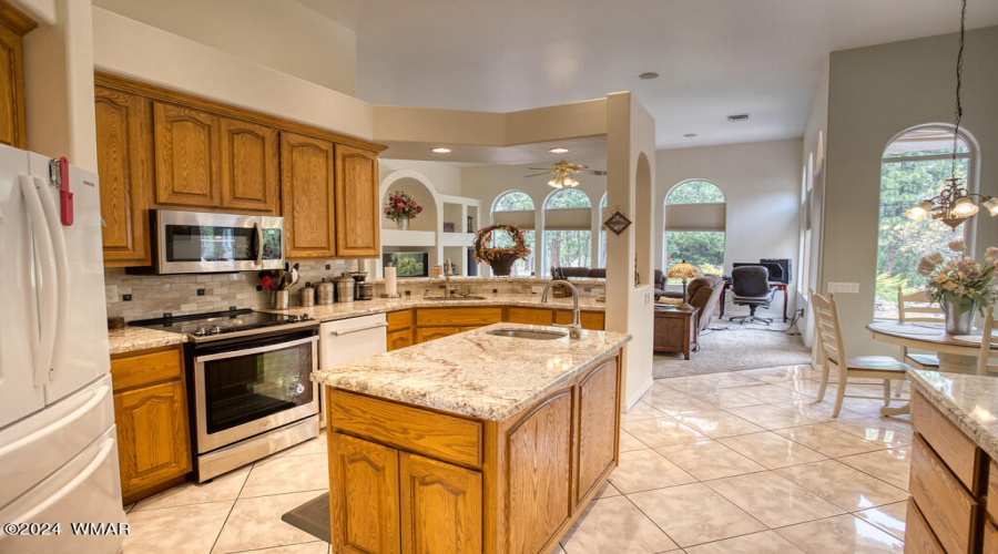 Kitchen with island