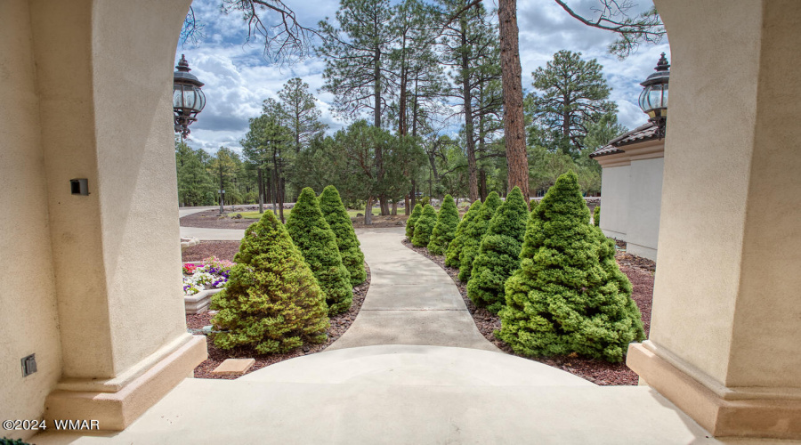 View going out the front door