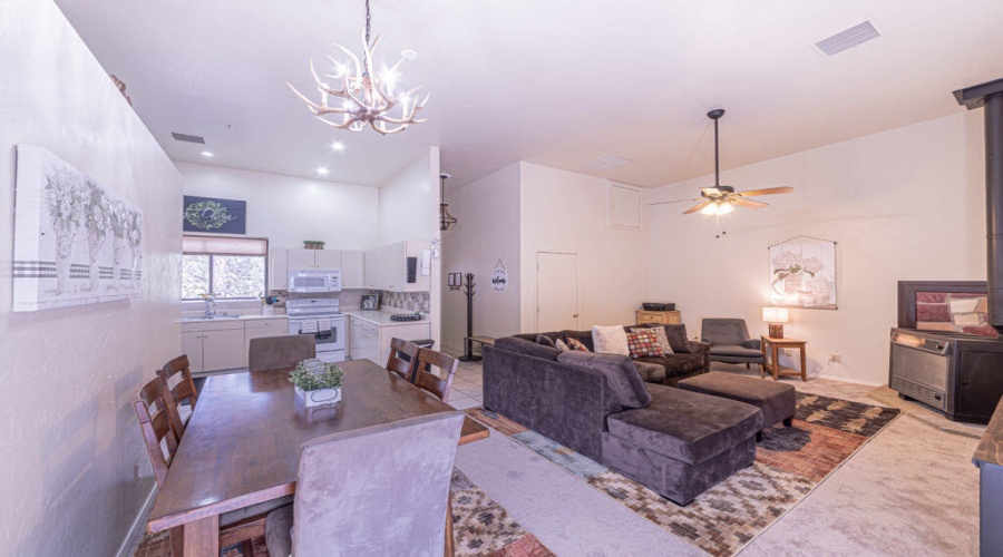 Dining Room to Living & Kitchen