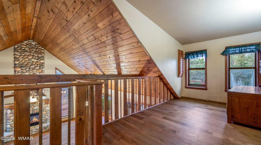 Landing area at top of stairs