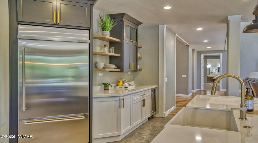 Fridge with coffee bar