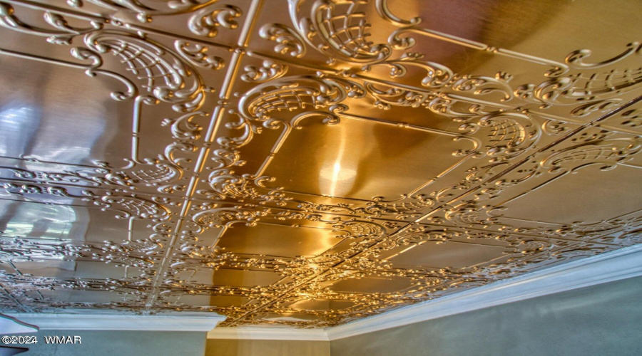 Copper Ceiling in one bedroom