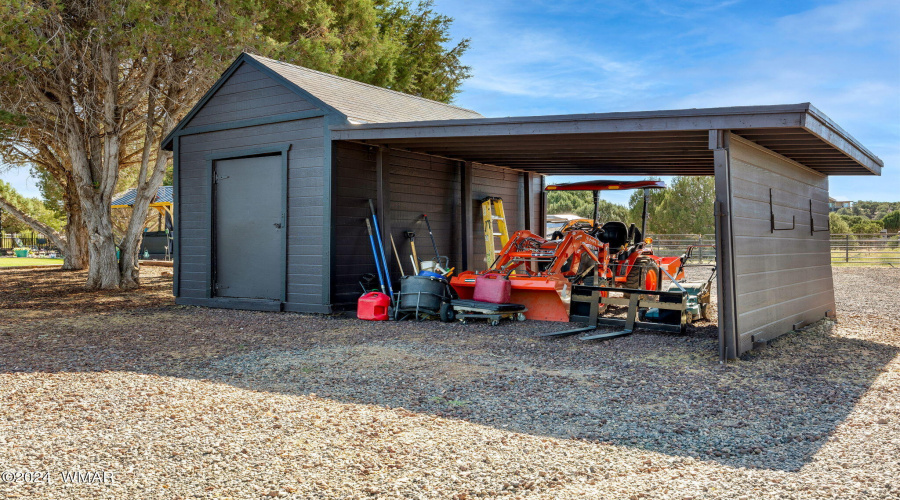 Shed with Covered Carport