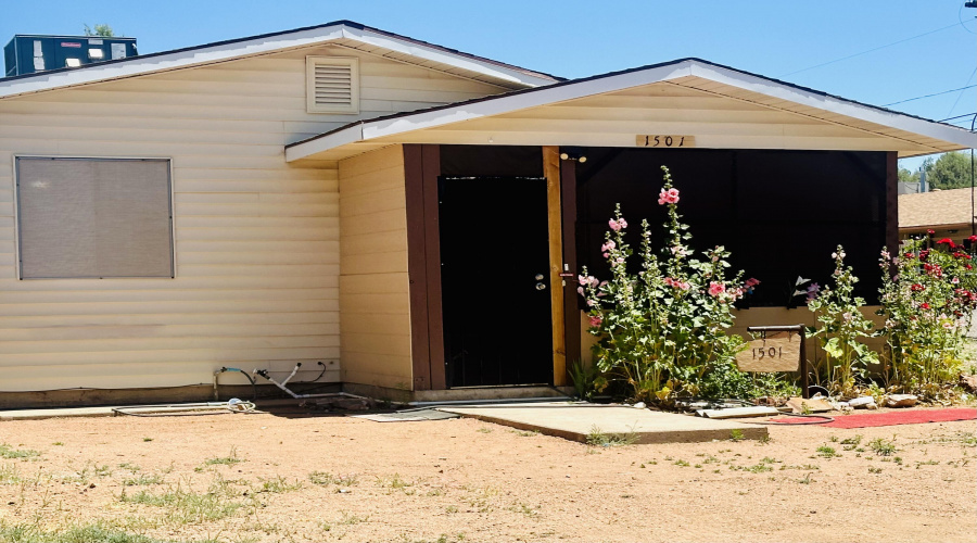 Front of the home, one level