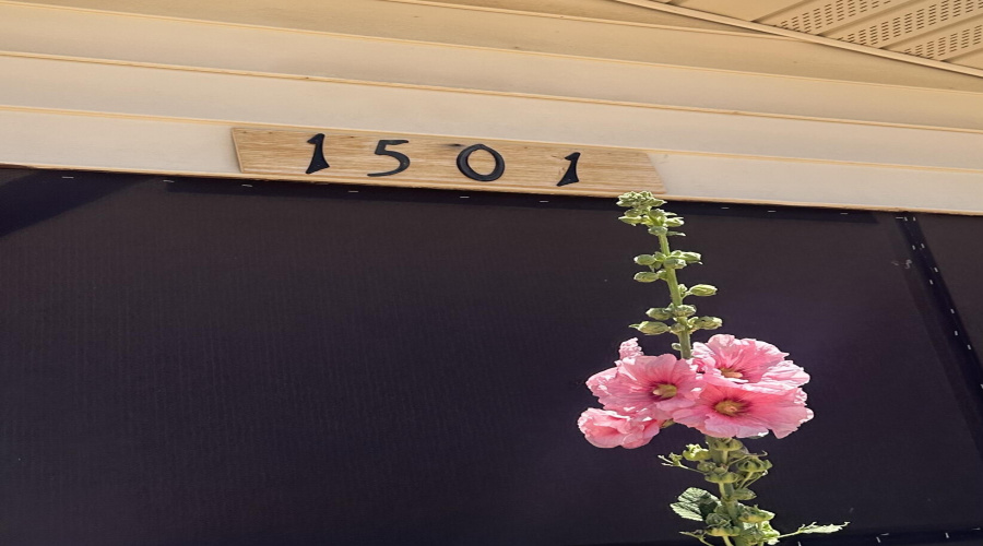 outside sign of the address