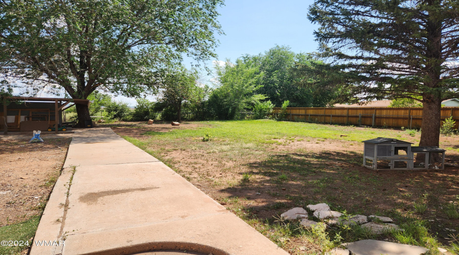 Back Yard w/walkway