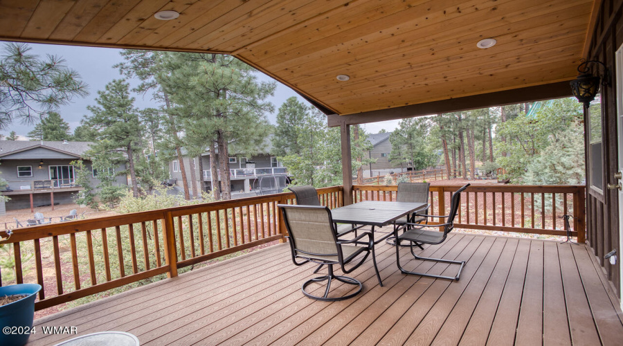 Relaxing, Covered Rear Deck!