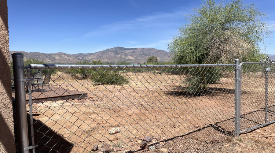 Fenced back yard