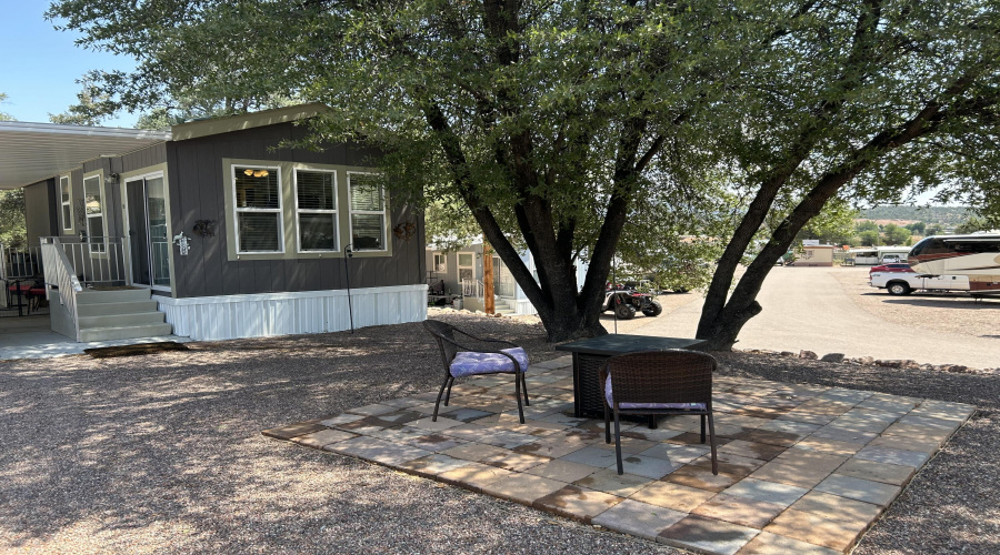 Great FirePit with Shade Tree