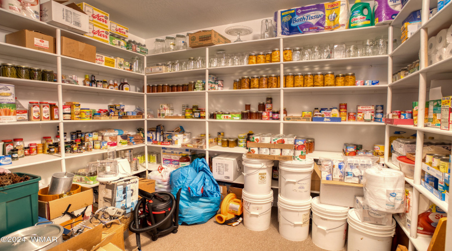 Spacious Basement Pantry/Storage Room