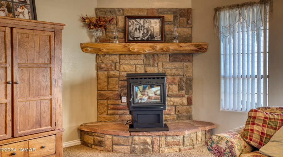 NEW Pellet Stove w/Custom Stone & Mantle