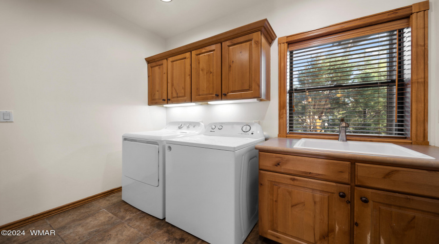 Freshly painted laundry Room