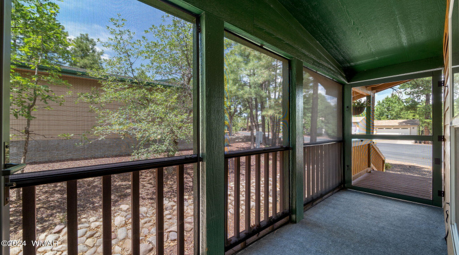 Screened in Porch off of the living room