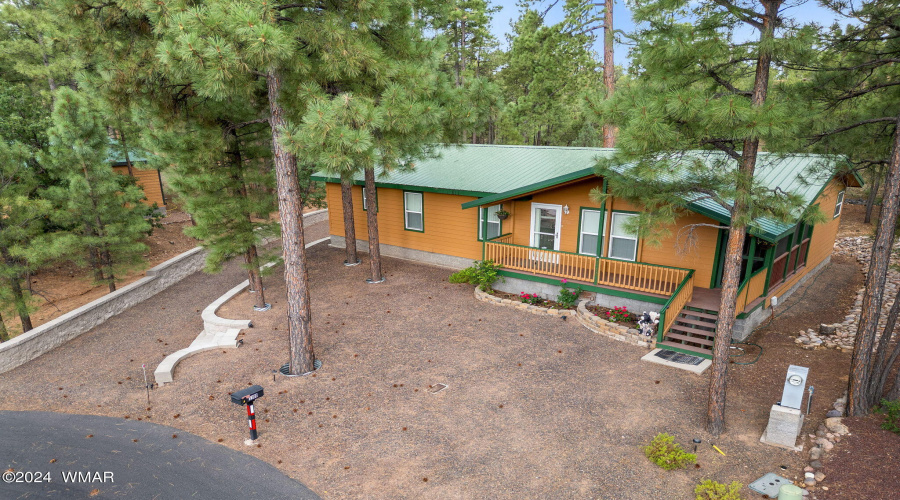 Aerial Front View of Home