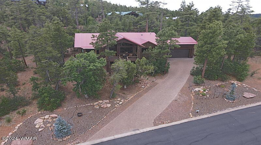 Drone shot driveway view