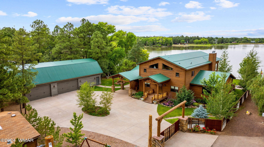 Main house with garage