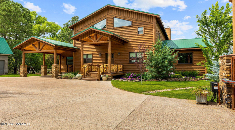 Main house with carport