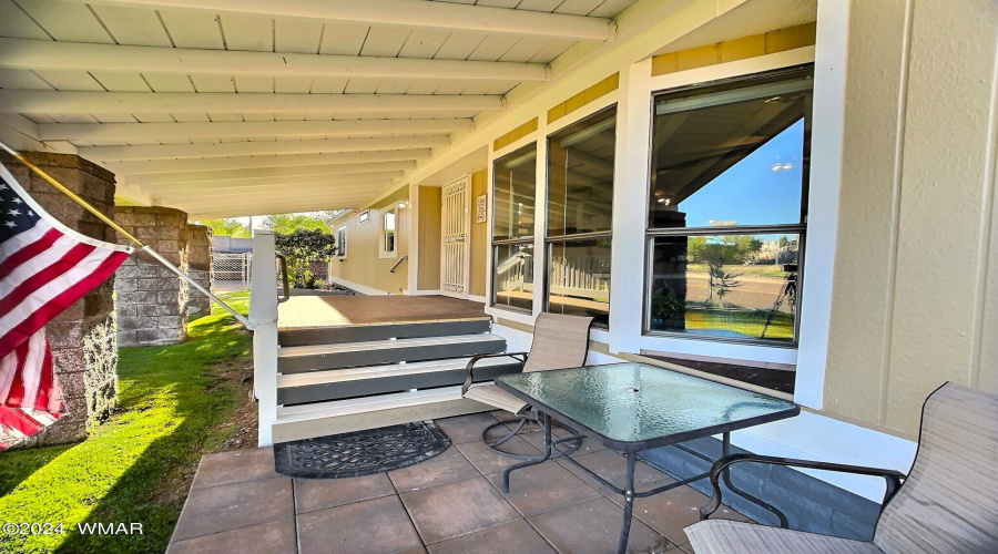 Front covered Patio area