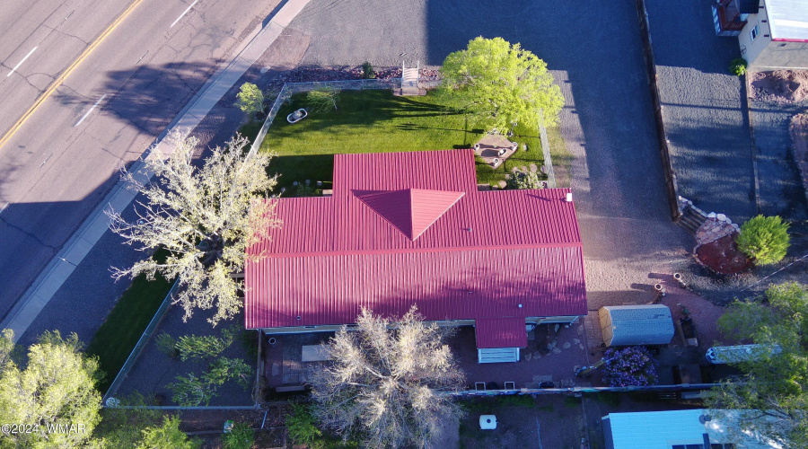 Elevated view of home