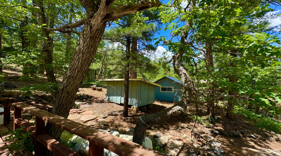 Shed and bunkhouse