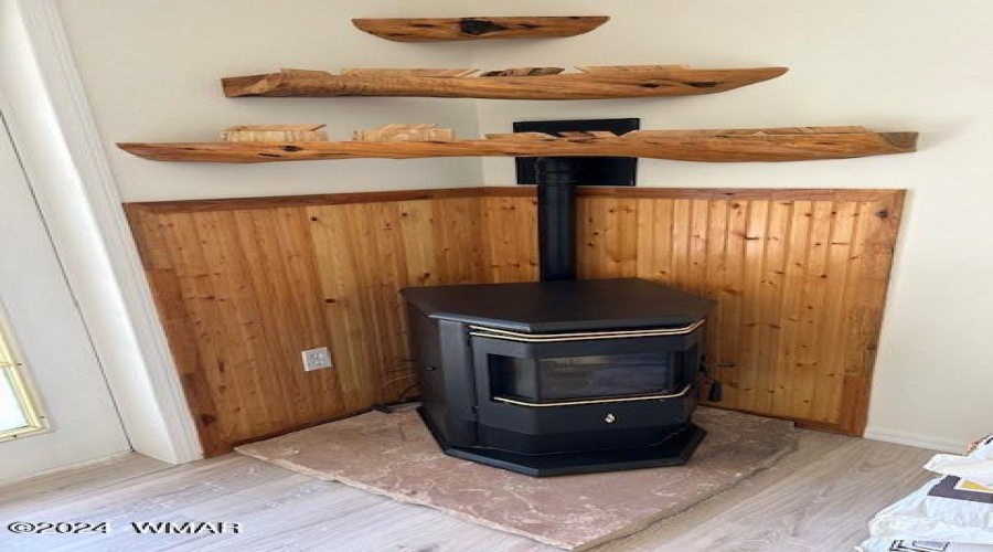 Pellet Stove in Basement