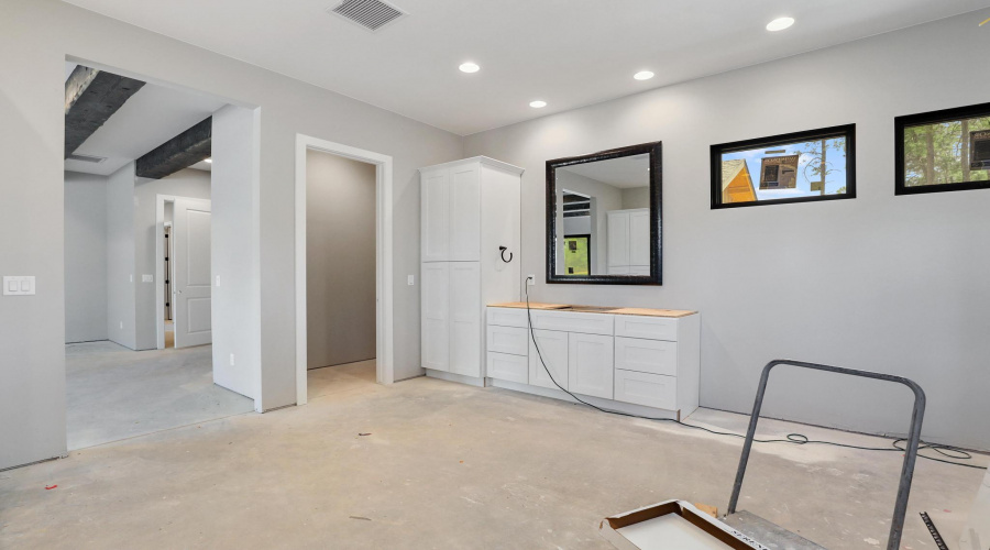 Dual Vanities and Linen Closets in Prima