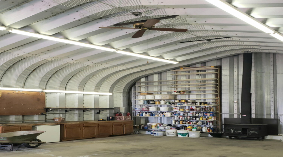 Quonset Garage Interior