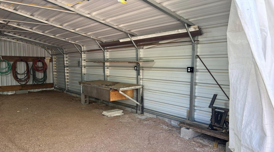 covered with dirt floor curtain door