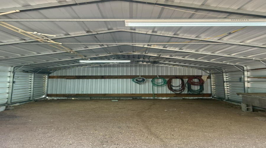 dirt floor covered garage shed curtain d