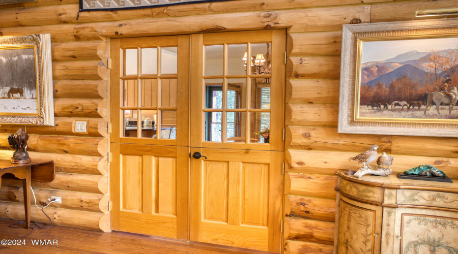 French Doors to Kitchen from LR