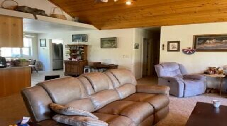 family room into kitchen