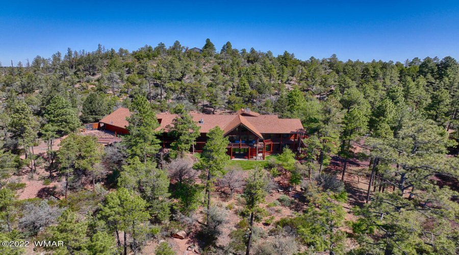 Aerial Back View of the House