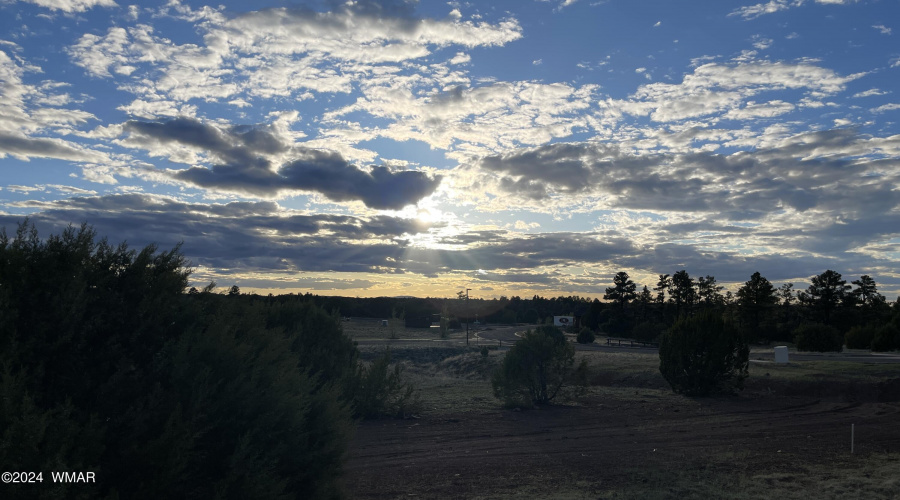 Back deck_setting sun